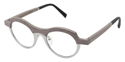 Gold & Wood® NICE G&W NICE 02 45 - 02 - Anodized Grey/Eucalyptus Eyeglasses