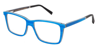 Gold & Wood® NOD G&W NOD 06 56 - 06 - Blue Silk/Electric Blue Birch/Grey Oak Eyeglasses