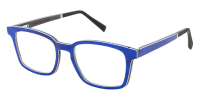 Gold & Wood® NODUS G&W NODUS 01 51 - 01- Blue Shibori Silk/Electric Blue Bolivar/Grey Oak Eyeglasses