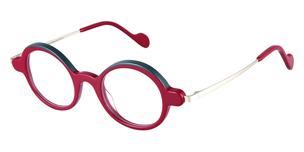 NaoNed® Oded NAO Oded 14113 42 - Red and Solid Mallard Green / Champagne Eyeglasses