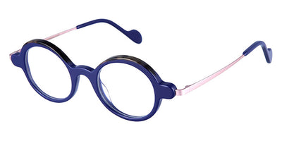 NaoNed® Oded NAO Oded 25111 42 - Solid Orchid Blue and Tortoiseshell Eyebrow / Smoky Pink Eyeglasses
