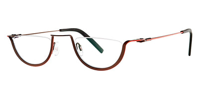 Theo® Ozette TH OZETTE 376 45 - Brown/Red Eyeglasses