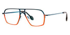 Theo® Palatino TH PALATINO 482 52 - Bluesy Green/Fluo Orange Eyeglasses