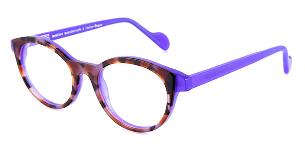 NaoNed® Plagad NAO Plagad C034 47 - Translucent Brown and Purple Tortoiseshell / Translucent Purple Eyeglasses