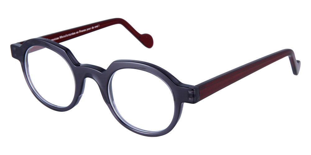 NaoNed® Plouhinec NAO Plouhinec 2213 45 - Transparent Graphite Grey / Transparent Red Eyeglasses