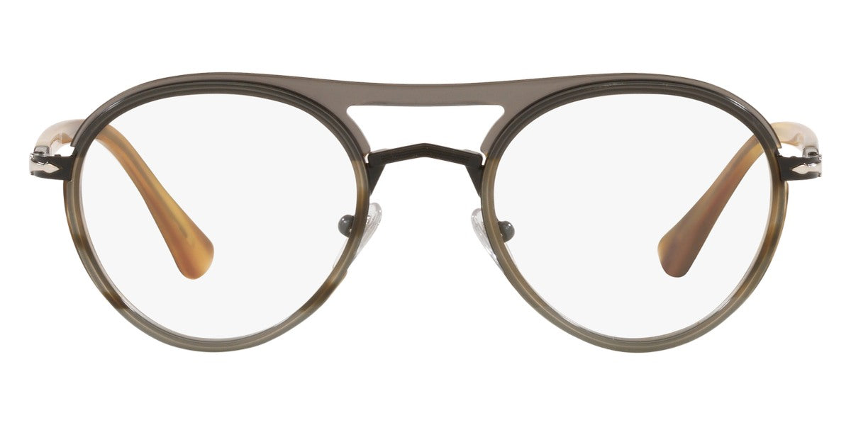 Persol® PO2485V - Black Striped Brown/Gray Eyeglasses