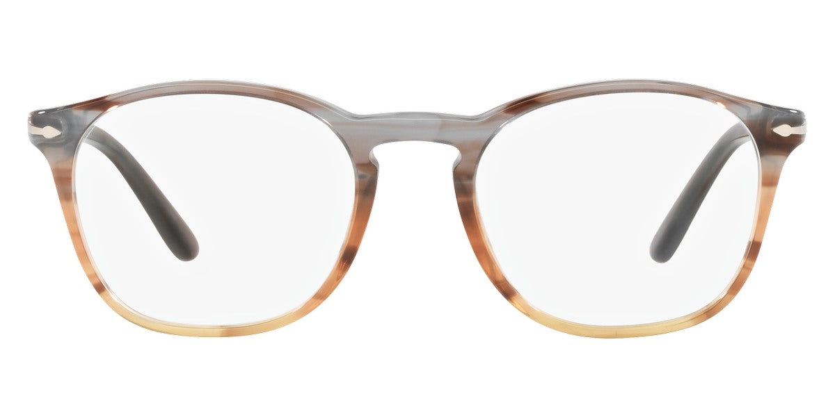 Persol® PO3007V - Striped Gray/Brown Gradient Eyeglasses