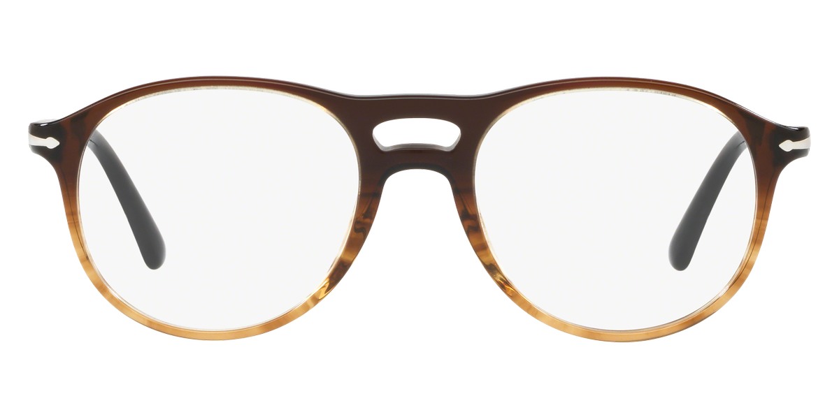 Persol® PO3202V - Gradient Black / Striped Brown Eyeglasses