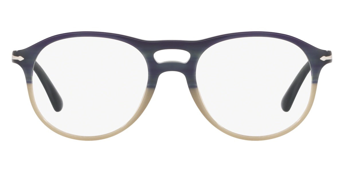 Persol® PO3202V - Green Beige Striped Opaline Green Eyeglasses