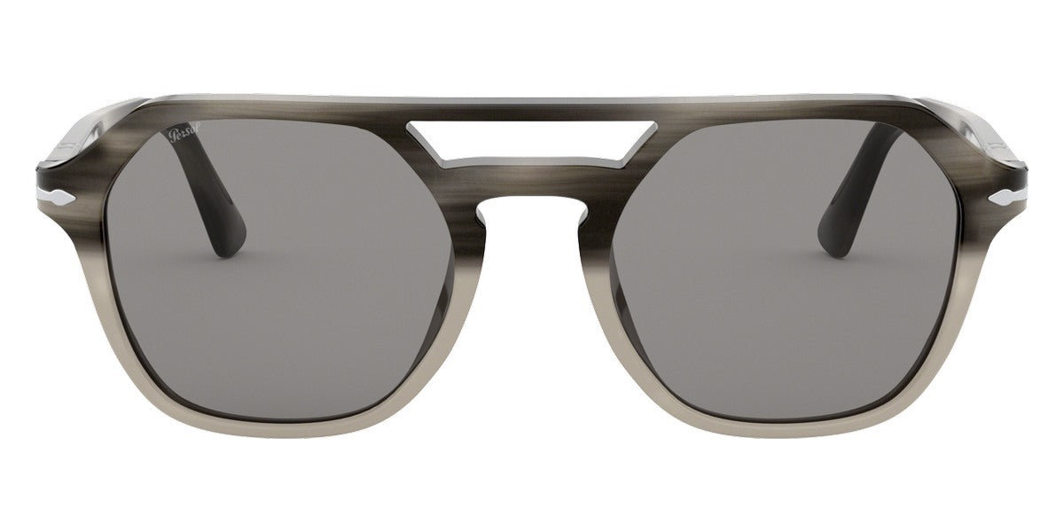 Persol® PO3206S - Striped Gray Gradient Opaline Beige Sunglasses
