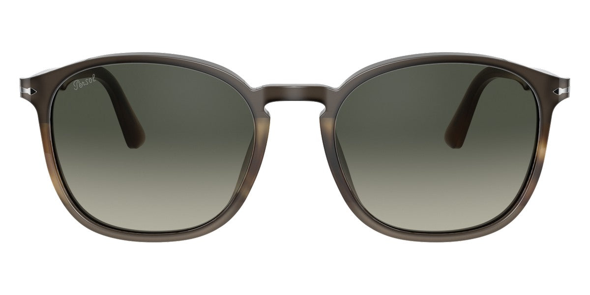 Persol® PO3215S - Black/Striped Gray Sunglasses