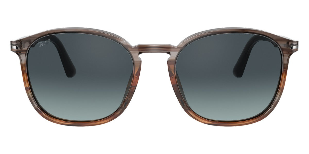 Persol® PO3215S - Striped Gray/Gradient Brown Sunglasses