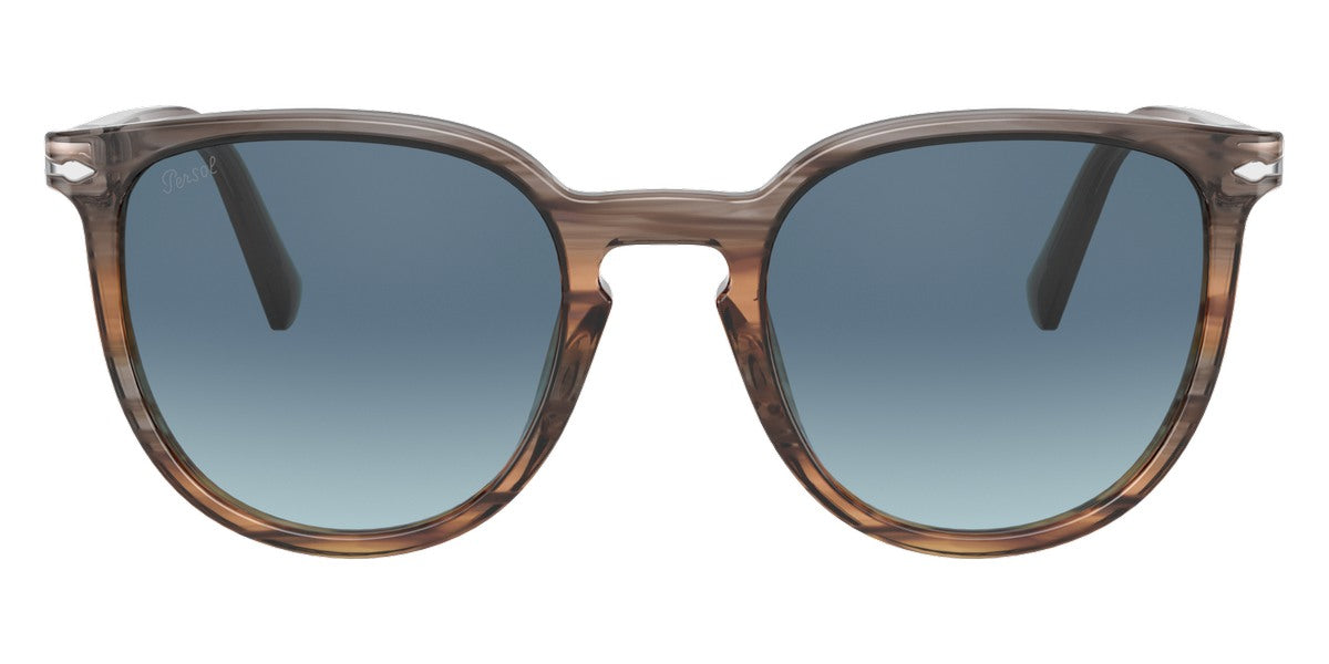 Persol® PO3226S - Striped Gray/Gradient Brown Sunglasses