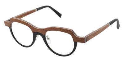 Gold & Wood® POSITANO G&W POSITANO 01 46 - 01 - Anodized Black/Bubinga Eyeglasses