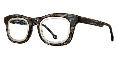 L.A.Eyeworks® RAMBLER  LA RAMBLER 190510 47 - Ant Farm with Natural Insert Eyeglasses