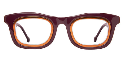L.A.Eyeworks® RAMBLER  LA RAMBLER 222502 47 - Raisinette with Toasty Orange Insert Eyeglasses