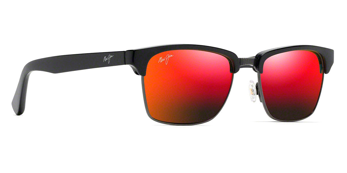Maui Jim® KAWIKA RM257 17C - Black Gloss with Antique Pewter/HAWAII LAVA™ Sunglasses