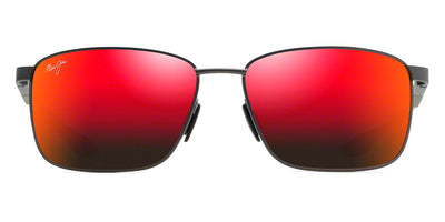 Maui Jim® Ka'Ala RM856-02 - Dark Gunmetal and Green / HAWAII LAVA™ Sunglasses
