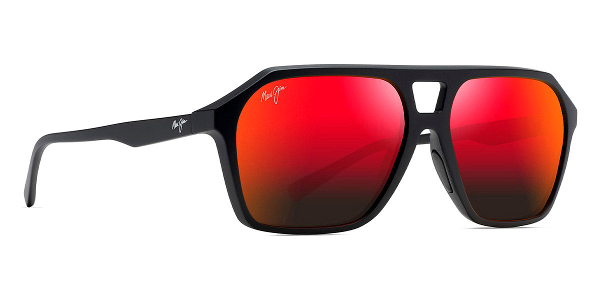 Maui Jim® WEDGES RM880 02A - Black Wood Grain Sunglasses