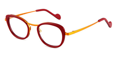 NaoNed® Roc'hellan NAO Roc'hellan 23RF 46 - Red / Golden Yellow Eyeglasses