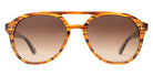 SALT.® ROCKWOOD SAL ROCKWOOD 003 56 - Wood Grain/Polarized CR39 Brown Gradient Lens Sunglasses