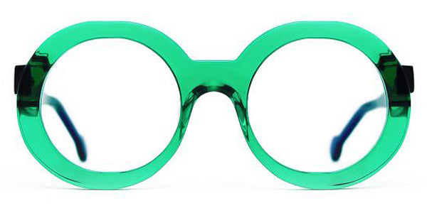 Henau® Rota H ROTA 2436 48 - Green Transparent/Black 2436 Eyeglasses