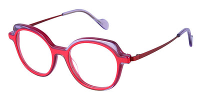 NaoNed® Rozed NAO Rozed 46004 49 - Raspberry Pink and Sparkling Cristal Pink / Matte Crimson Red Eyeglasses