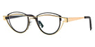 Theo® Shape TH SHAPE 410 44 - Gold / Black Eyeglasses