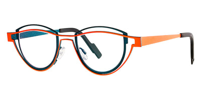 Theo® Shape TH SHAPE 482 44 - Bluesy Green/Fluo Orange Eyeglasses