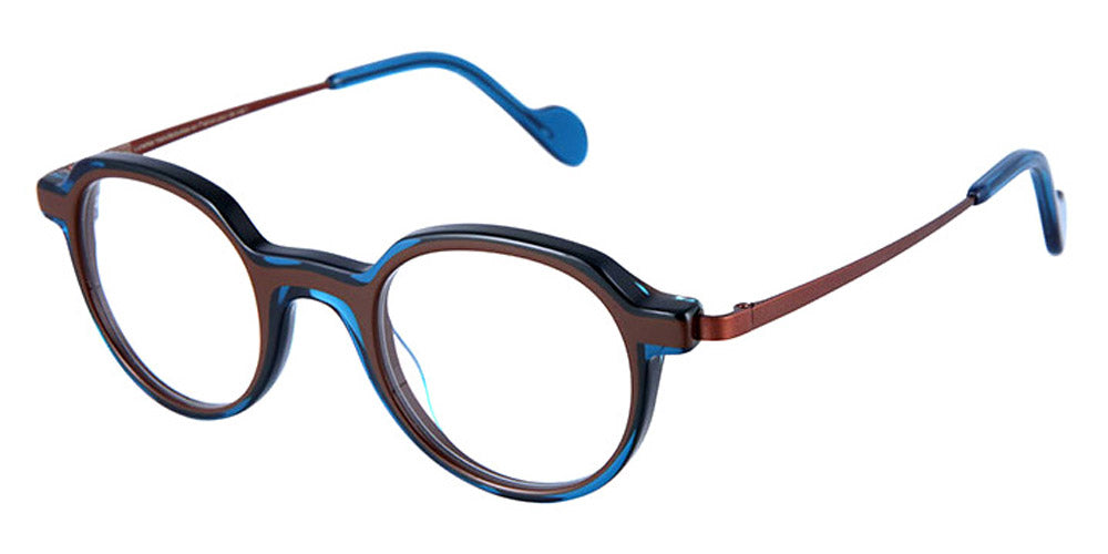 NaoNed® Skorf NAO Skorf 56117 46 - Chocolate Brown and Transparent Teal / Dark Chocolate Eyeglasses