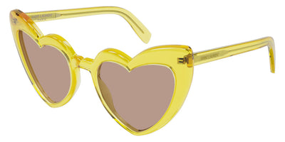 Saint Laurent® SL 181 LOULOU - Yellow / Brown Sunglasses