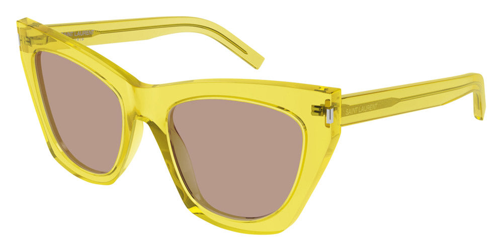 Saint Laurent® SL 214 KATE - Yellow / Brown Sunglasses