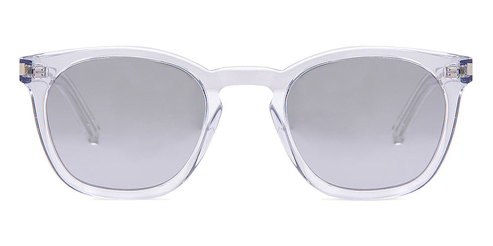 Saint Laurent® SL 28 - Crystal / Silver Mirrored Sunglasses