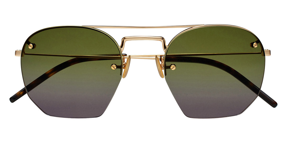 Saint Laurent® SL 422 - Gold / Green Gradient Sunglasses