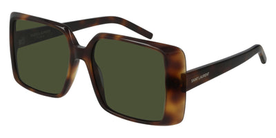 Saint Laurent® SL 451 - Havana / Green Sunglasses