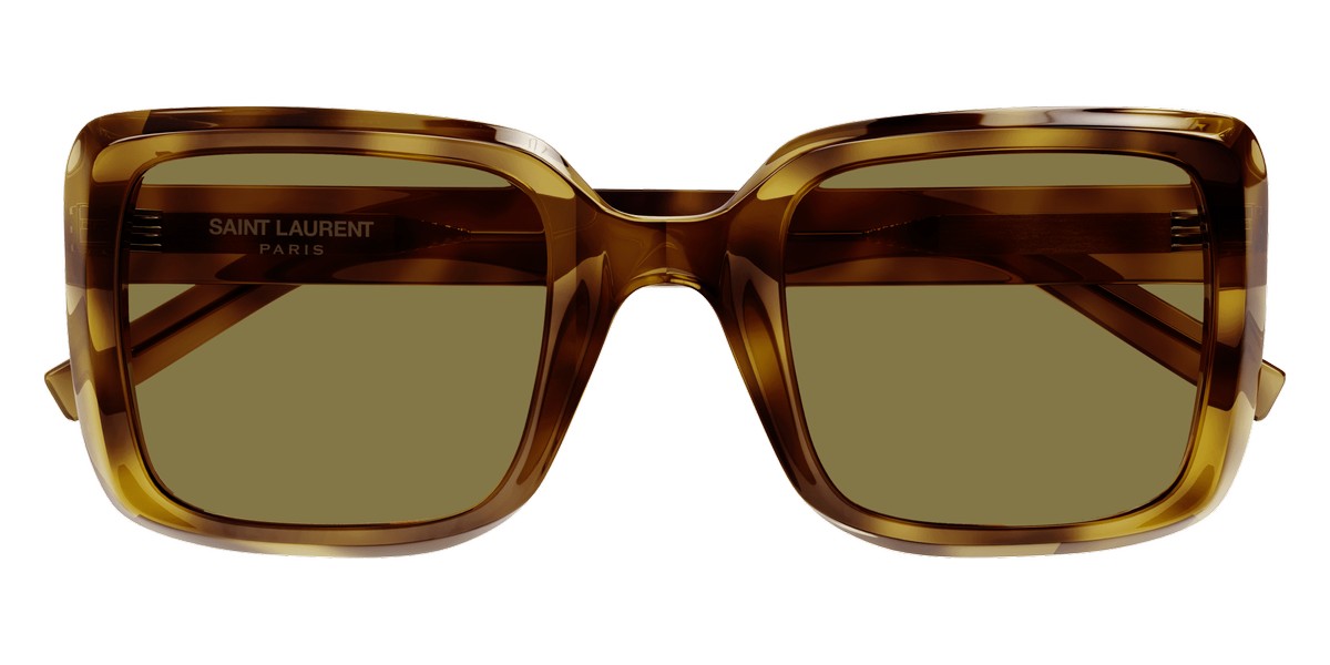 Saint Laurent® SL 497 - Havana / Yellow Sunglasses
