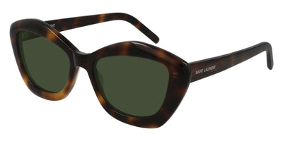 Saint Laurent® SL 68 - Havana / Green Sunglasses