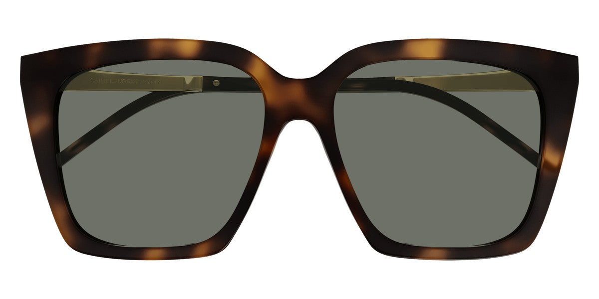 Saint Laurent® SL M100 - Havana/Gold / Green Sunglasses