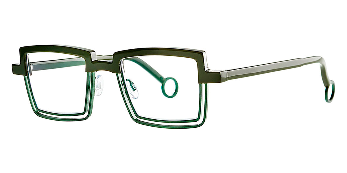 Theo® Spinner TH SPINNER 010 46 - Solid Musk Green+Sanremo Green Eyeglasses