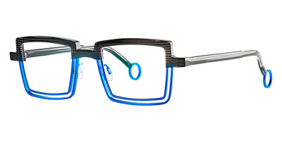Theo® Spinner TH SPINNER 011 46 - Pixel Black+Electric Blue Eyeglasses