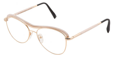 Gold & Wood® STELA 01 G&W STELA 01 02 52 - 02 - Champagne Gold/White Curly Maple Eyeglasses