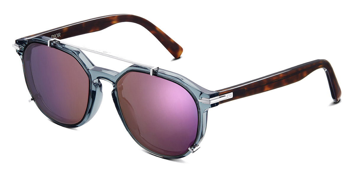 Dior® DiorBlackSuit RI  - Transparent gray acetate frame with a brown tortoiseshell-effect