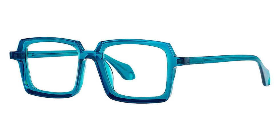 Theo® Mille+86 TH MILLE 86 009 50 - Transparent Petrol Blue Eyeglasses