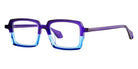 Theo® Mille+86 TH MILLE 86 024 50 - Transparent Orchid+Transparent Smurf Blue Eyeglasses