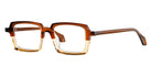 Theo® Mille+86 TH MILLE 86 027 50 - Transparent Red Brown+Transparent Pastel Yellow Eyeglasses