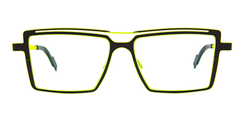 Theo® Groove TH GROOVE 378 52 - Dark Brown / Yellow Eyeglasses