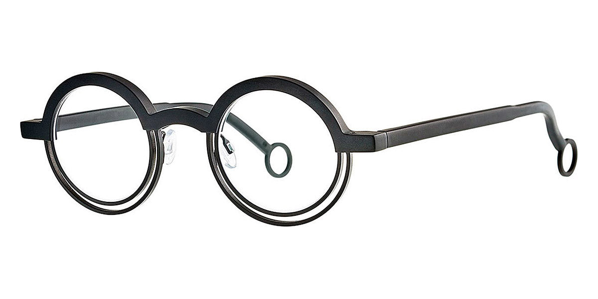 Theo®Kicker TH KICKER 005 42 - Black+Black Matte Eyeglasses