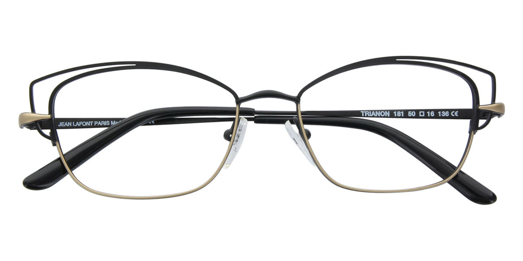 Case Ambigue Lafont Eyeglasses VTG Accessories Rim France 181-52-18-133 Black Gold - Full with