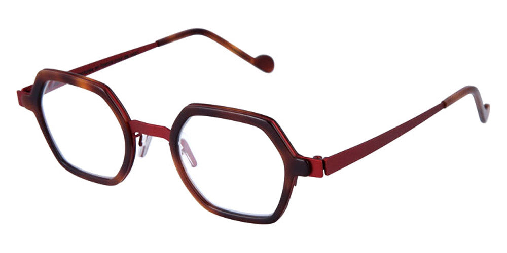 NaoNed® Trigoz NAO Trigoz 46B 43 - Matte Dark Red / Tortoiseshell Eyeglasses