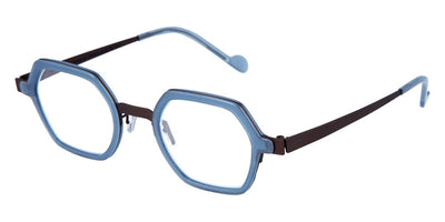 NaoNed® Trigoz NAO Trigoz 48BCO 43 - Matte Dark Brown / Opalin Creamy Blue Eyeglasses